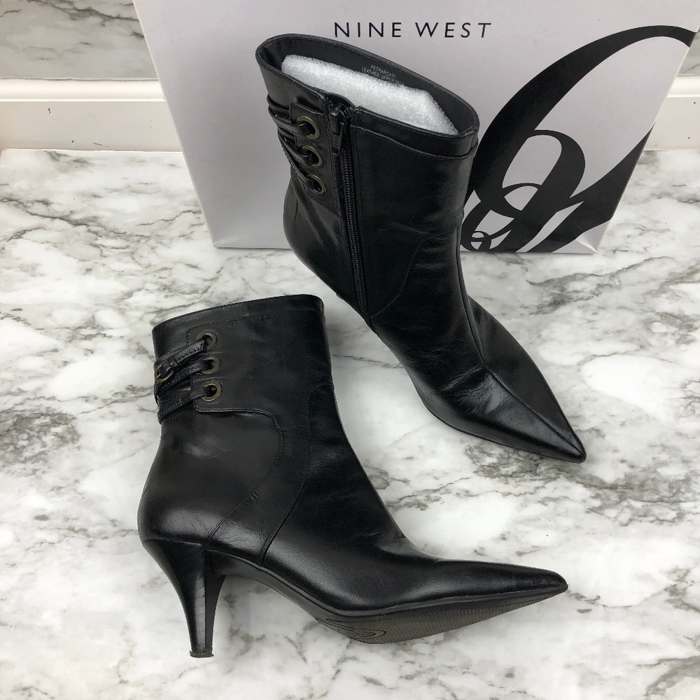 Nine West PETRARCHR Leather Corset Lace Ankle Boot